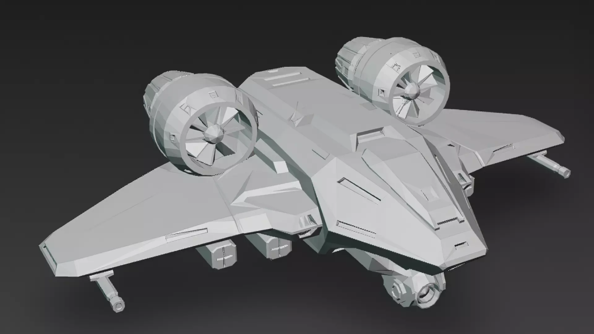 Futuristic Sci Fi Drones 3D Models Pack PBR Low-poly 3D model_37