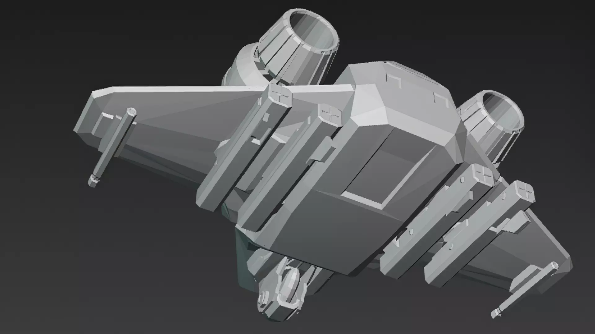 Futuristic Sci Fi Drones 3D Models Pack PBR Low-poly 3D model_36