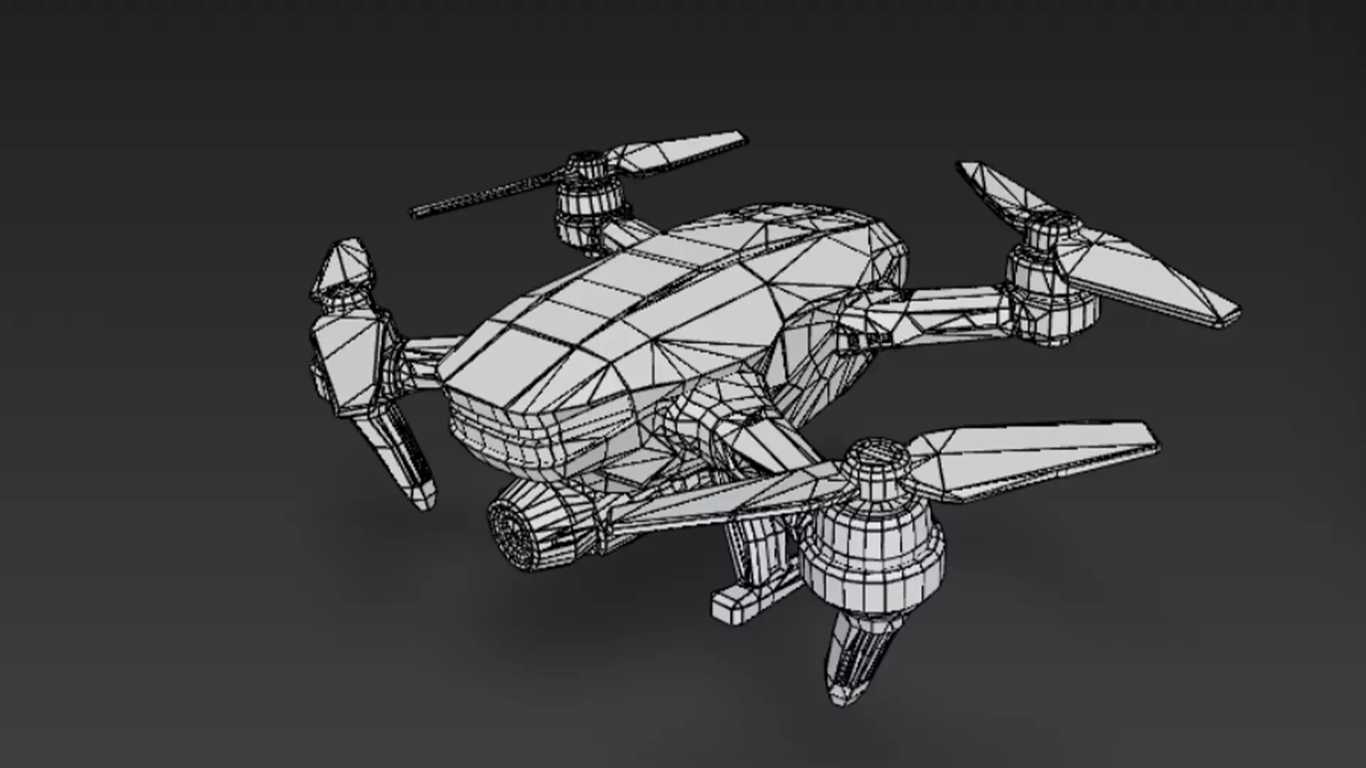 Futuristic Sci Fi Drones 3D Models Pack PBR Low-poly 3D model_11