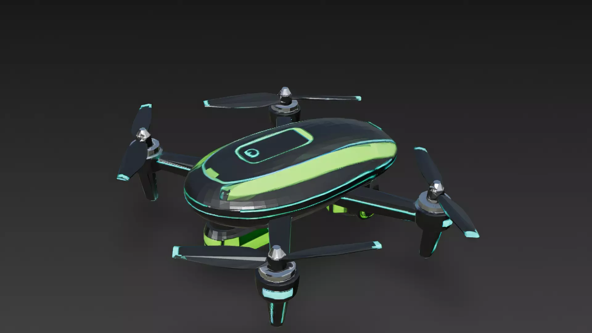 Futuristic Sci Fi Drones 3D Models Pack PBR Low-poly 3D model_44