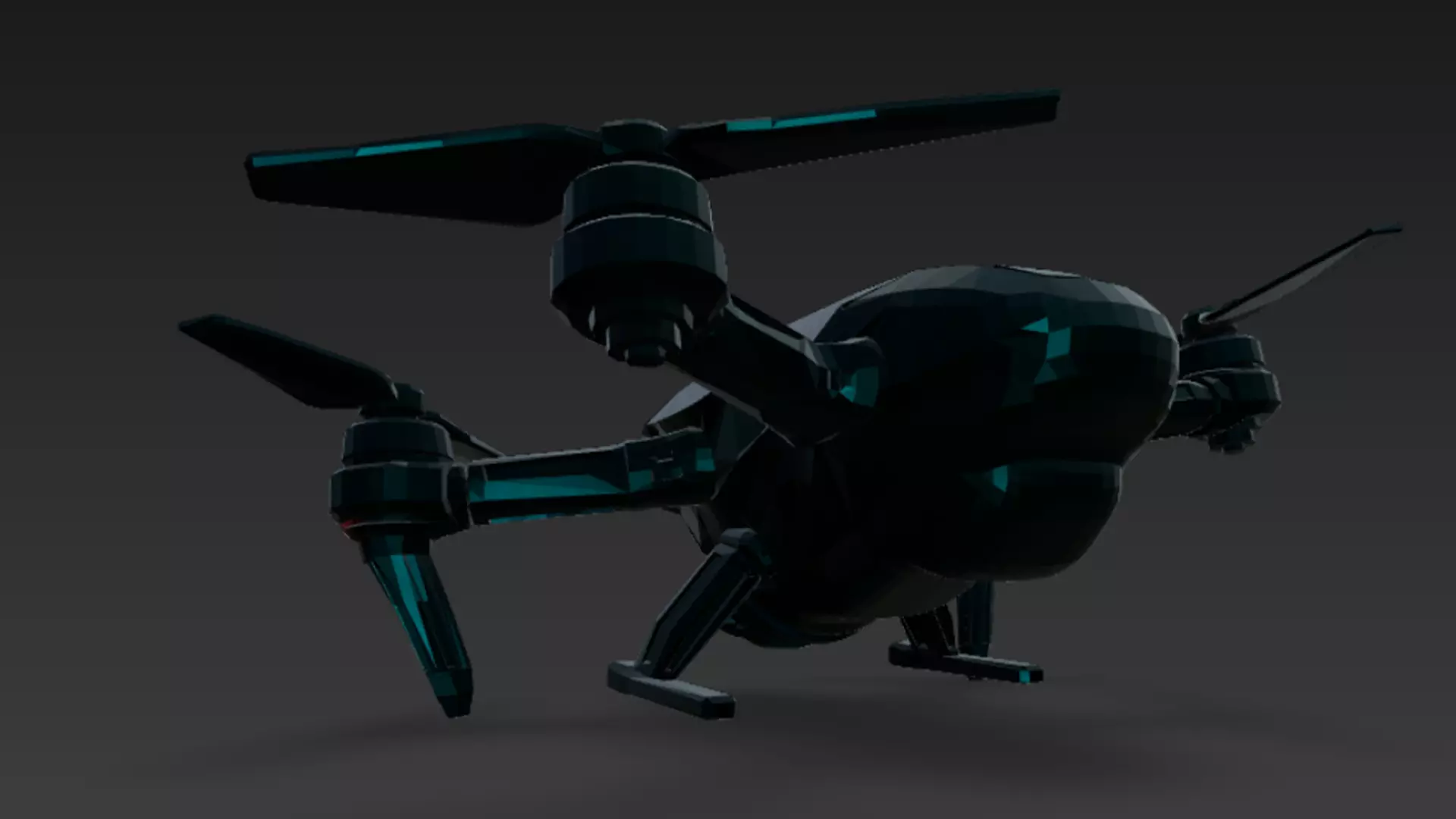 Futuristic Sci Fi Drones 3D Models Pack PBR Low-poly 3D model_5