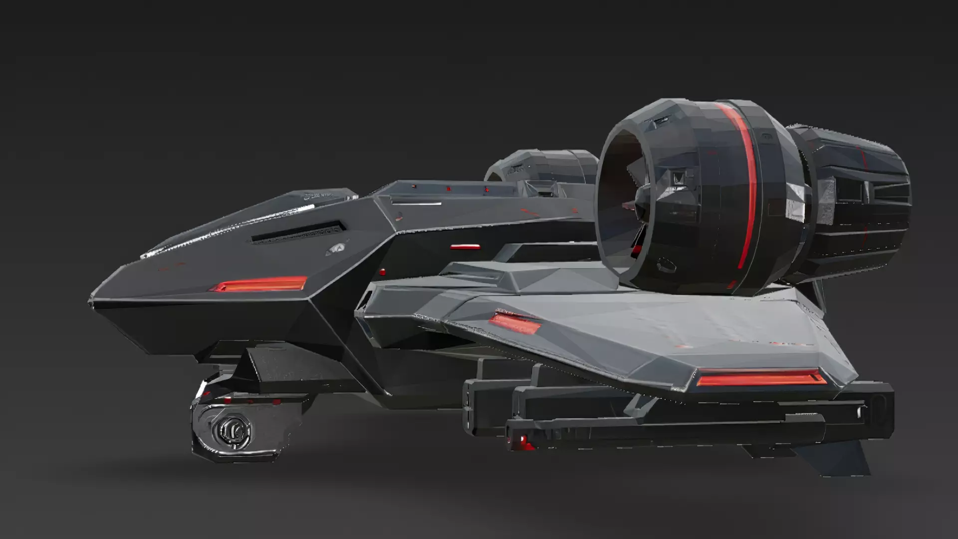 Futuristic Sci Fi Drones 3D Models Pack PBR Low-poly 3D model_30