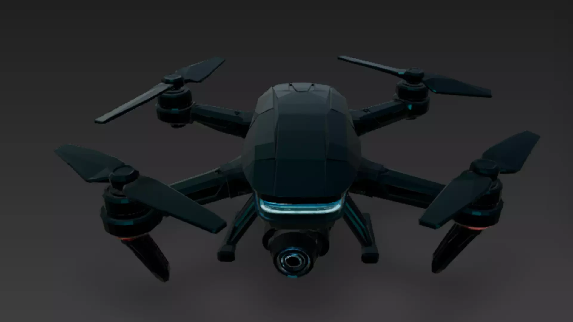 Futuristic Sci Fi Drones 3D Models Pack PBR Low-poly 3D model_2