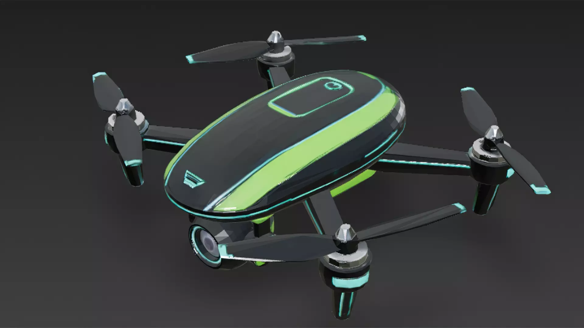 Futuristic Sci Fi Drones 3D Models Pack PBR Low-poly 3D model_41