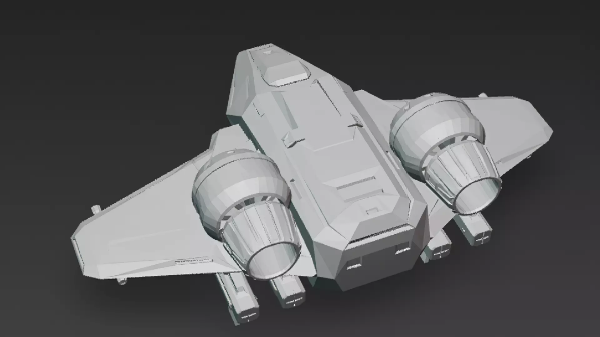 Futuristic Sci Fi Drones 3D Models Pack PBR Low-poly 3D model_35