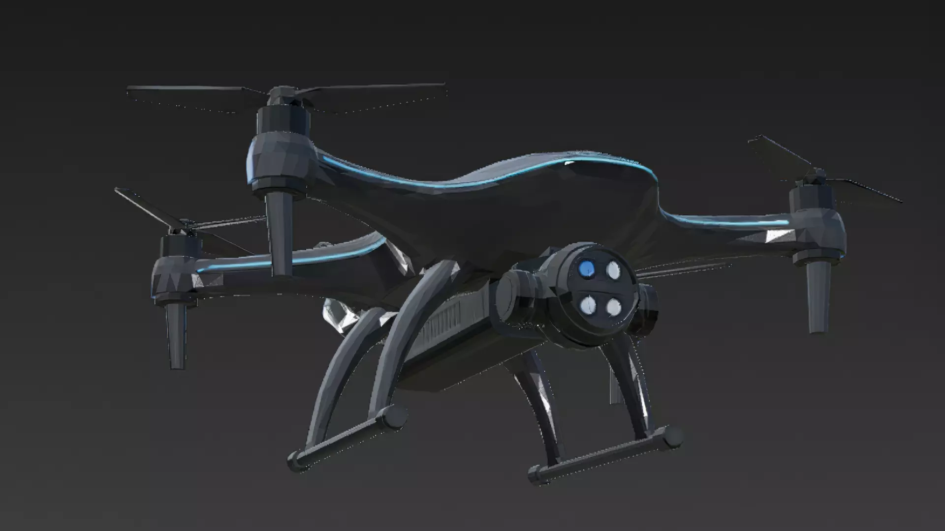 Futuristic Sci Fi Drones 3D Models Pack PBR Low-poly 3D model_58