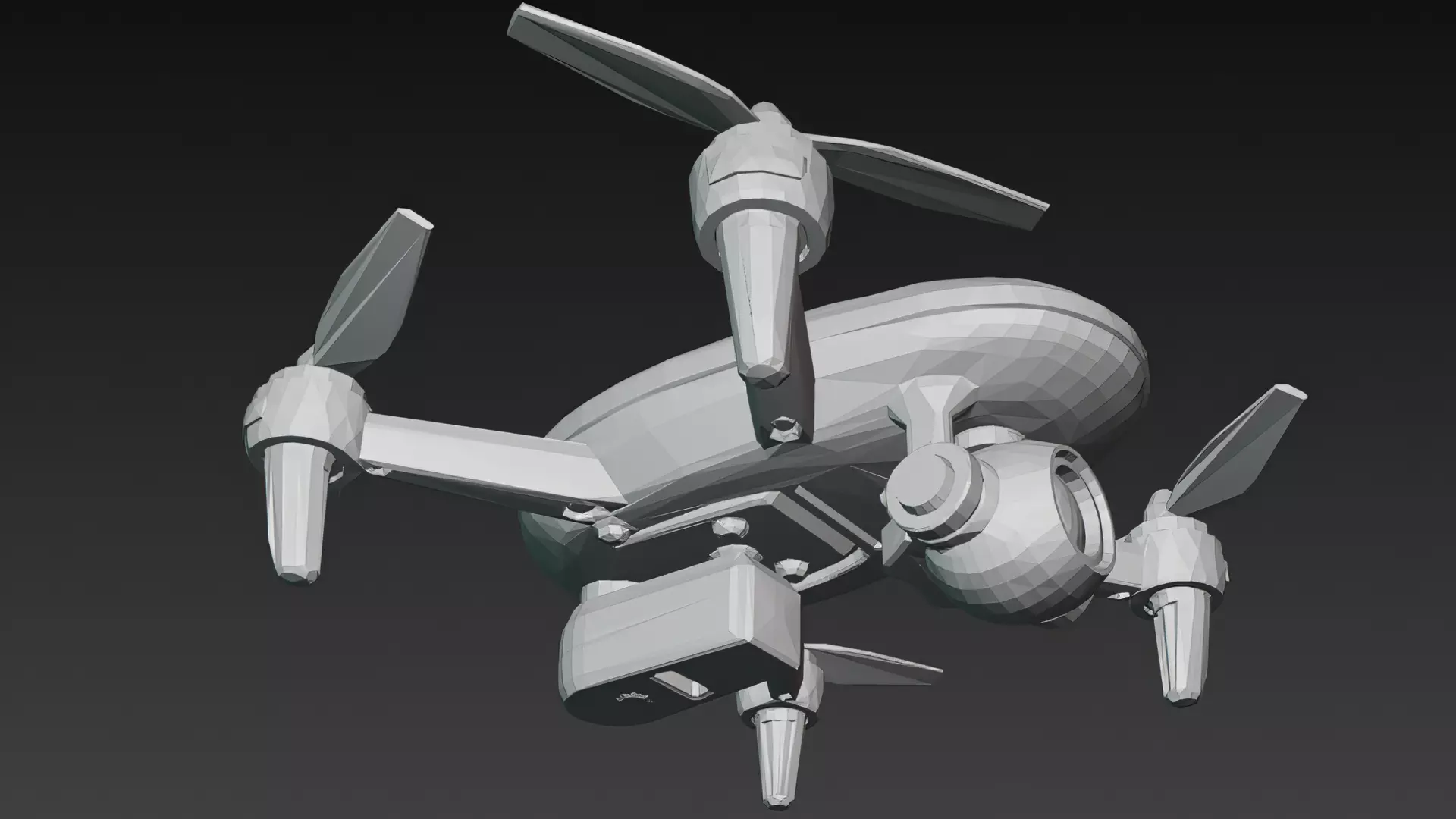 Futuristic Sci Fi Drones 3D Models Pack PBR Low-poly 3D model_52