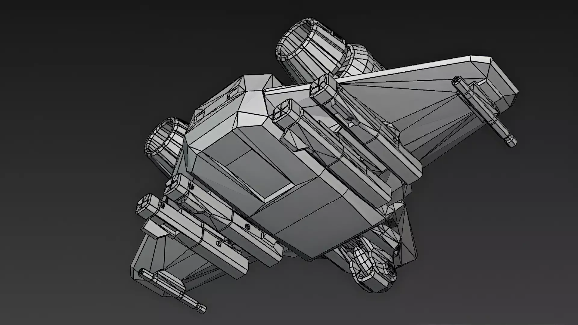 Futuristic Sci Fi Drones 3D Models Pack PBR Low-poly 3D model_39