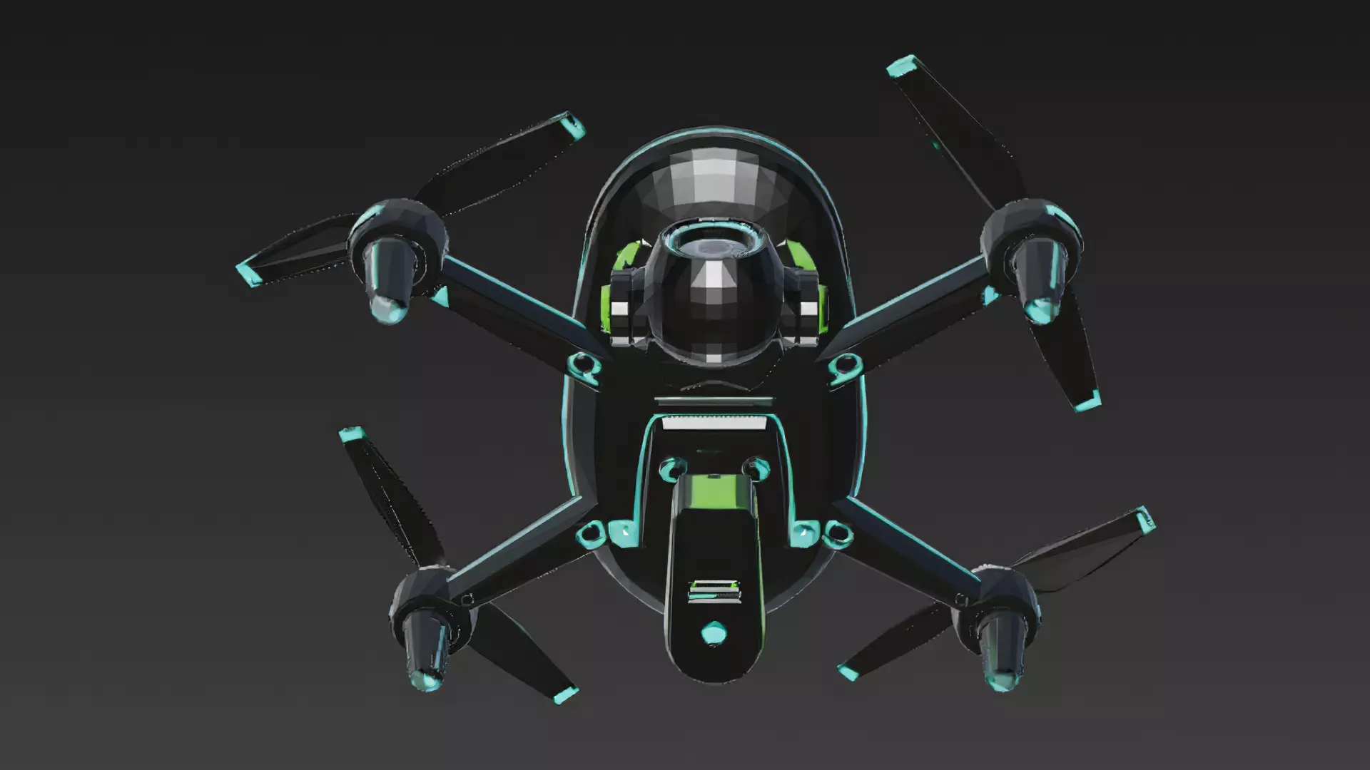 Futuristic Sci Fi Drones 3D Models Pack PBR Low-poly 3D model_47