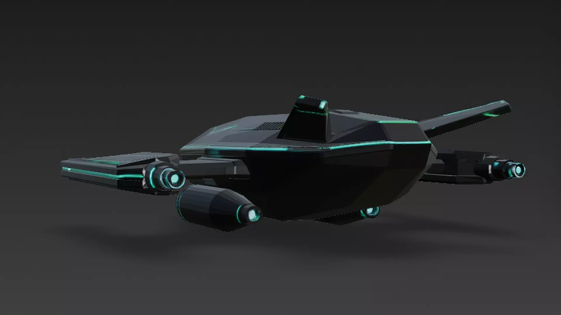 Futuristic Sci Fi Drones 3D Models Pack PBR Low-poly 3D model_16