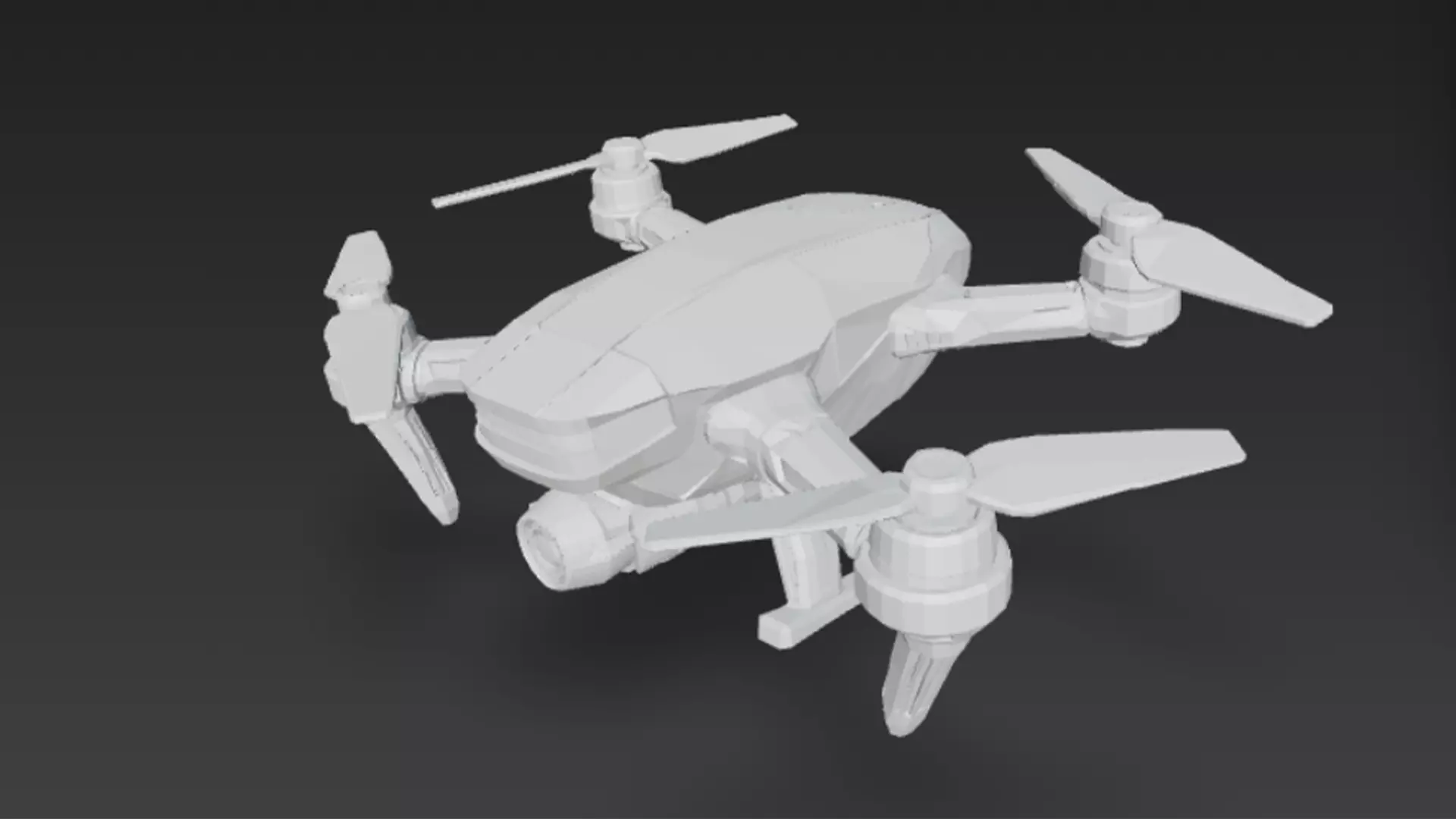 Futuristic Sci Fi Drones 3D Models Pack PBR Low-poly 3D model_10