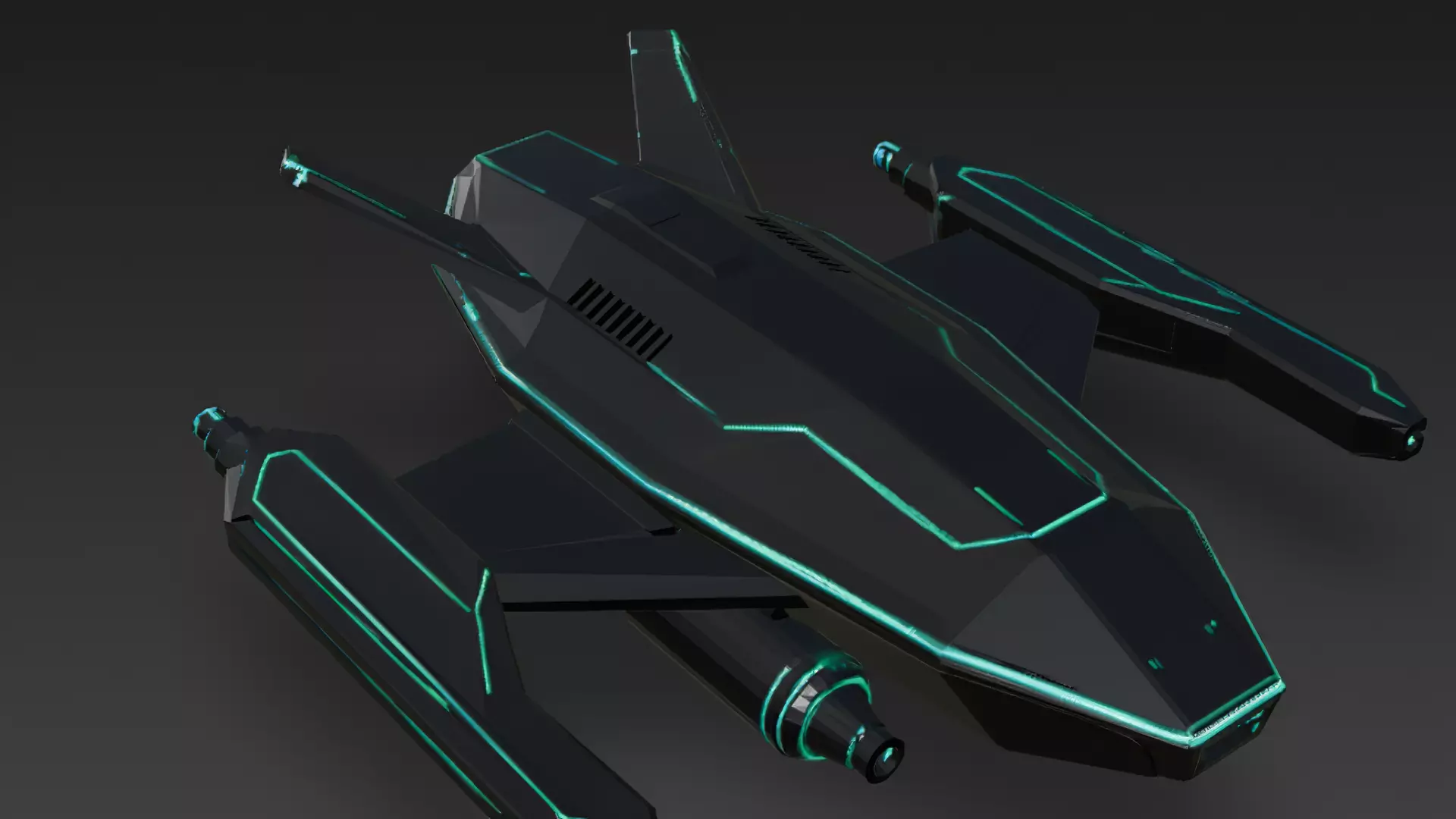 Futuristic Sci Fi Drones 3D Models Pack PBR Low-poly 3D model_21