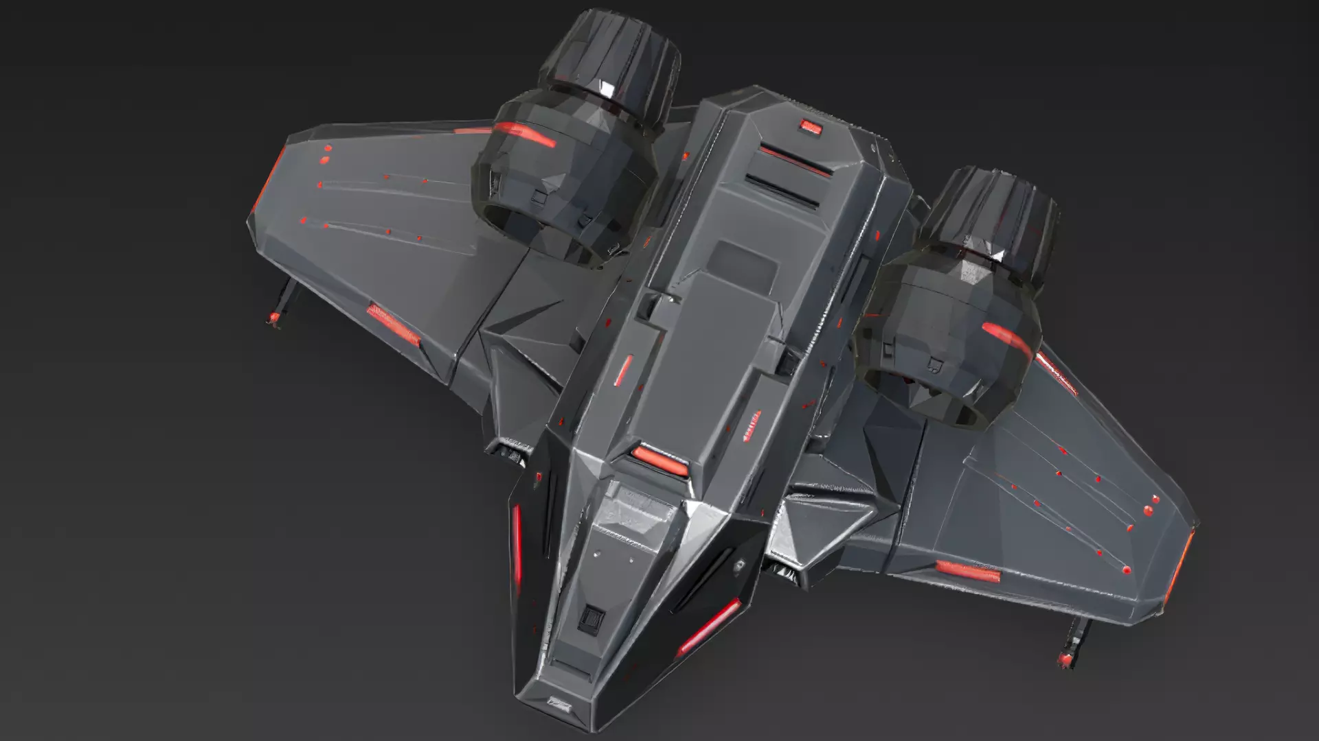 Futuristic Sci Fi Drones 3D Models Pack PBR Low-poly 3D model_28