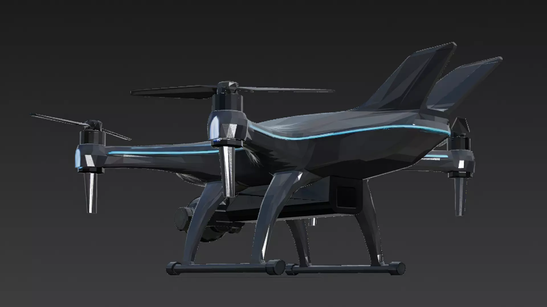 Futuristic Sci Fi Drones 3D Models Pack PBR Low-poly 3D model_60