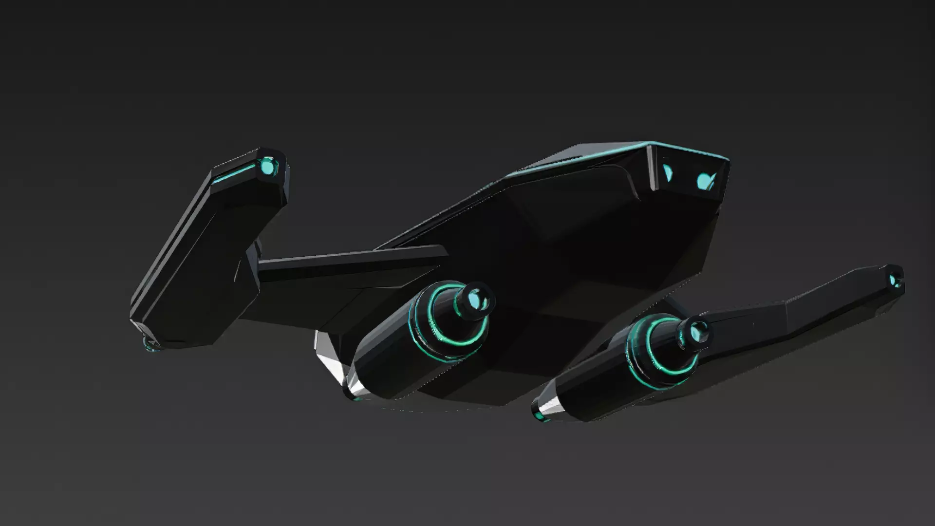 Futuristic Sci Fi Drones 3D Models Pack PBR Low-poly 3D model_14