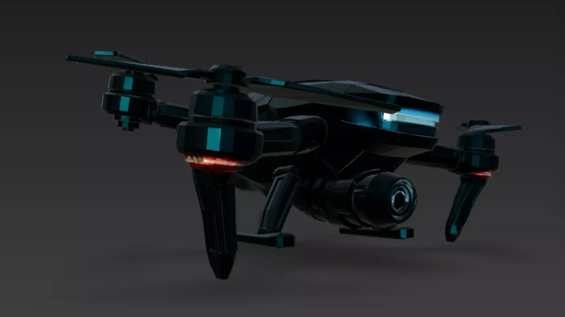 Futuristic Sci Fi Drones 3D Models Pack PBR Low-poly 3D model_3