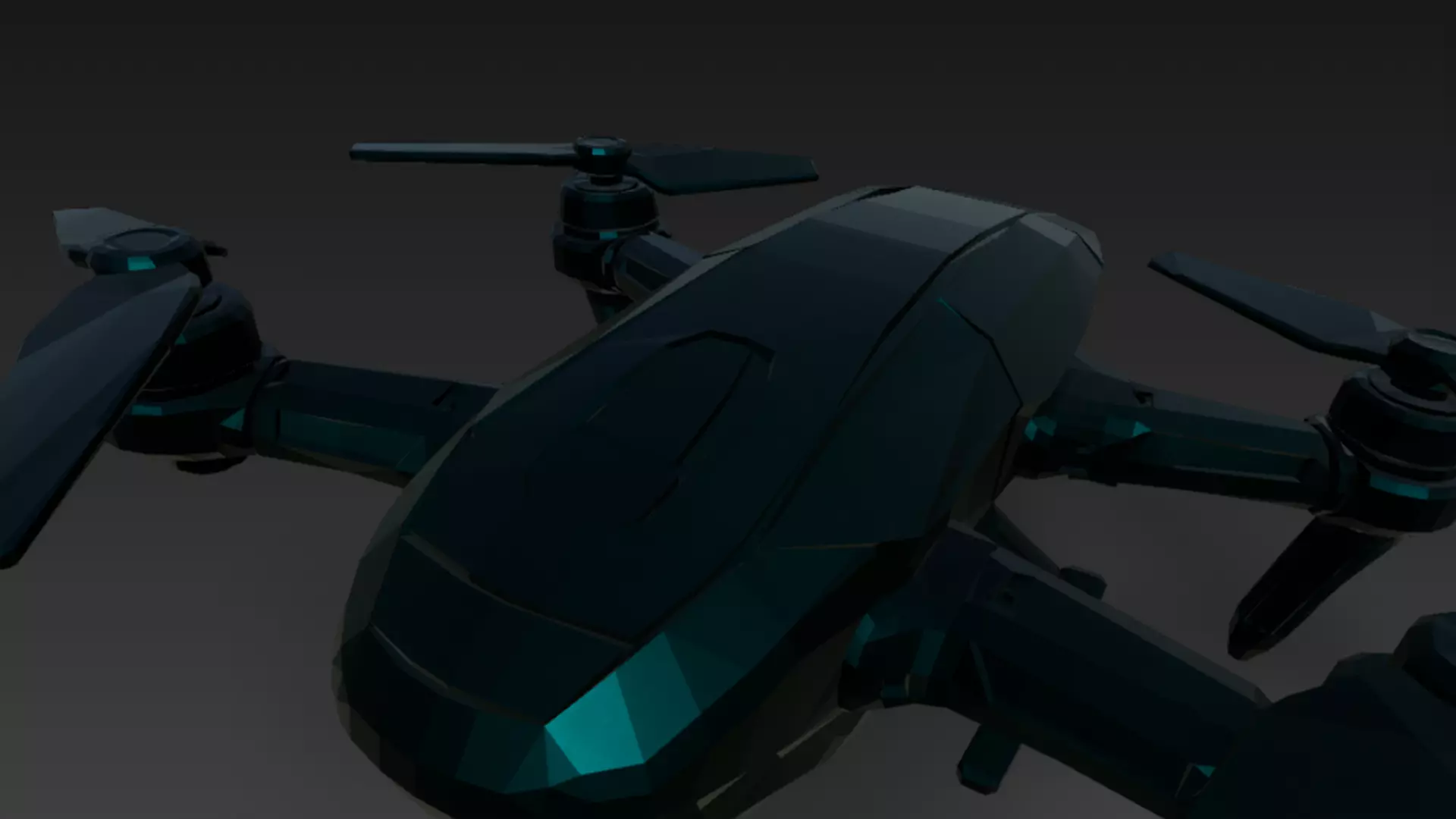 Futuristic Sci Fi Drones 3D Models Pack PBR Low-poly 3D model_9