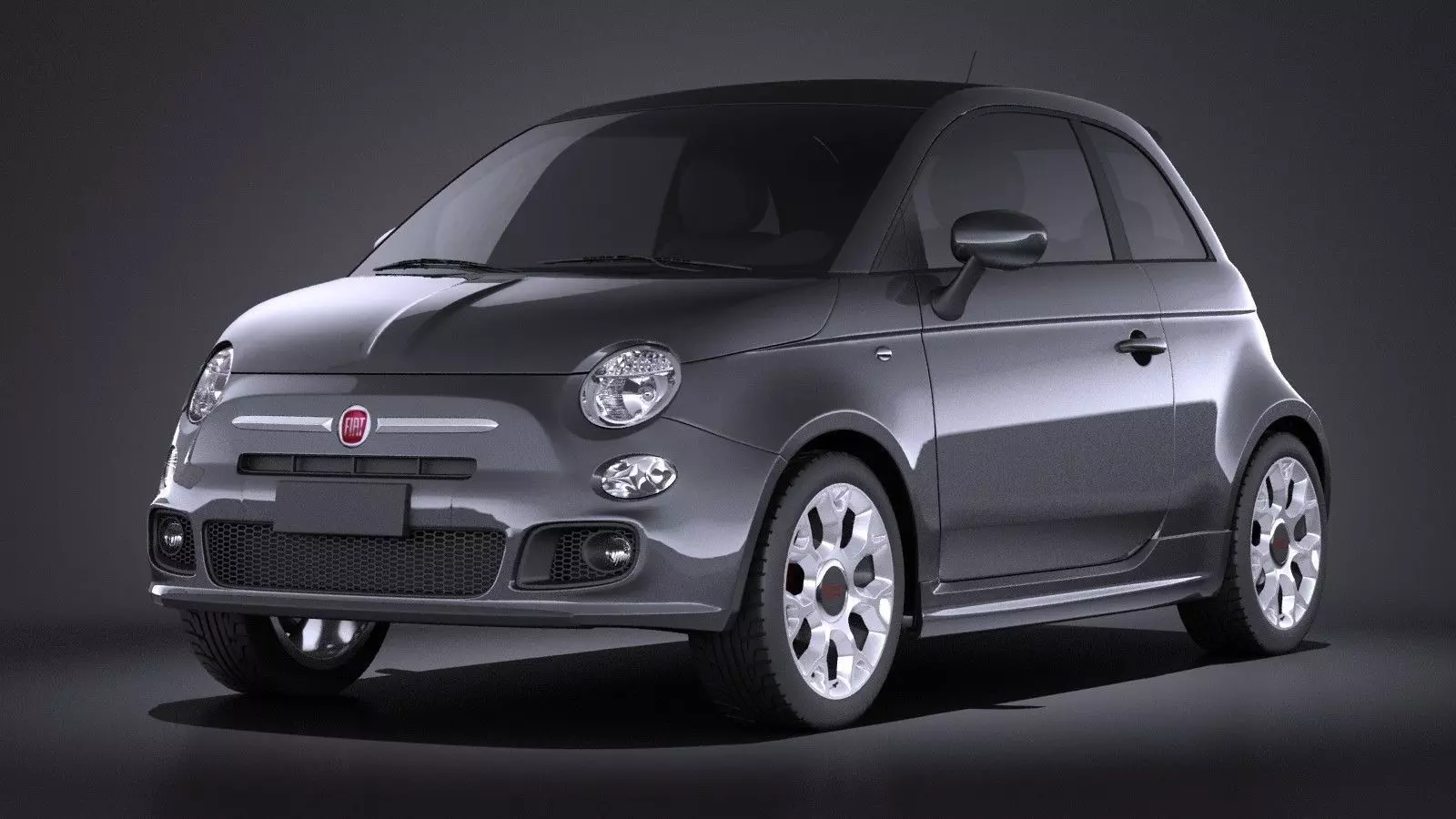 Fiat 500S 2014 VRAY 3D model