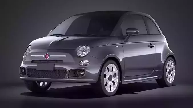 Fiat 500S 2014 VRAY 3D model