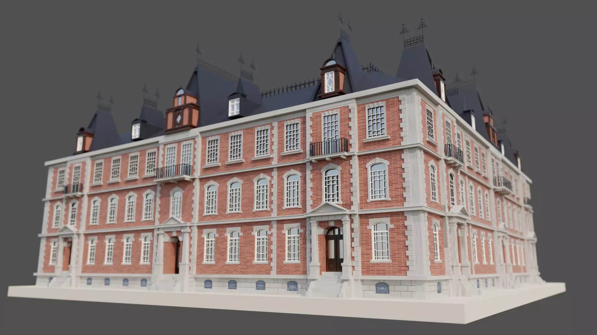 MITSUBISHI ICHIGOKAN MUSEUM Low-poly 3D model_1