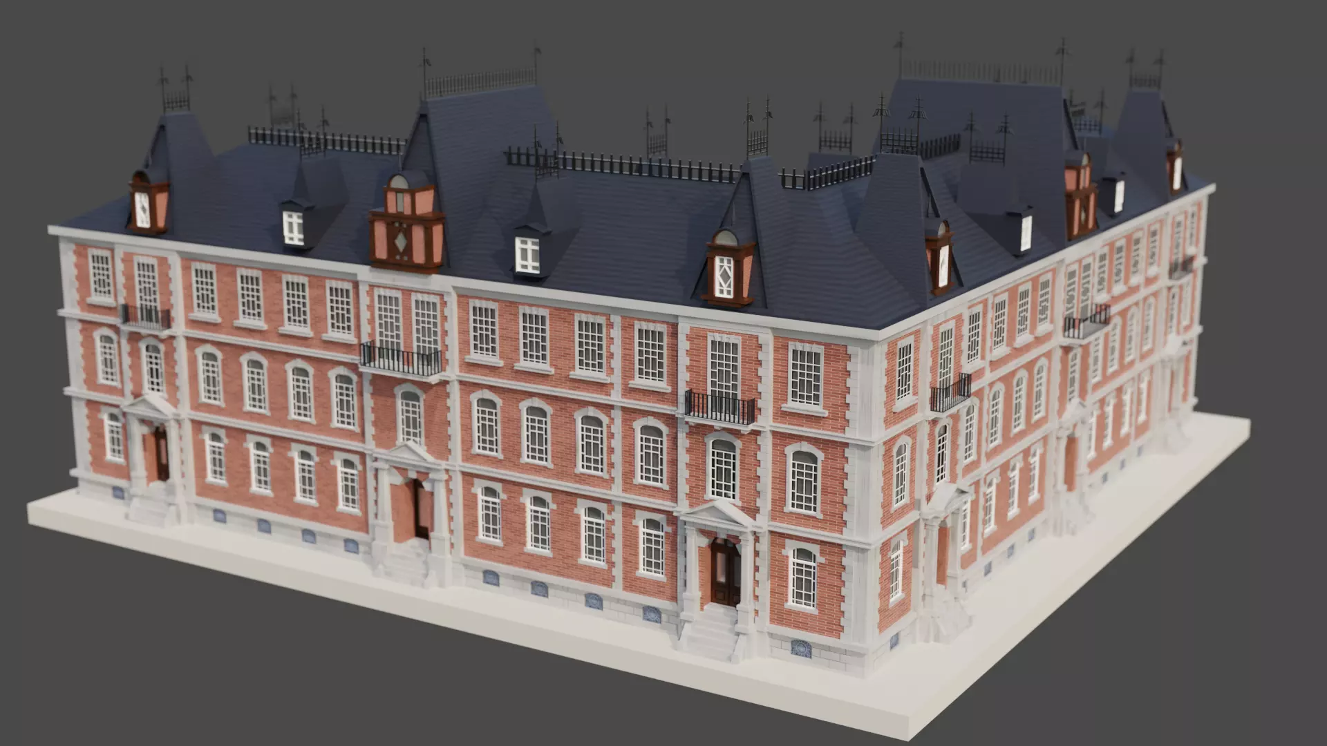 MITSUBISHI ICHIGOKAN MUSEUM Low-poly 3D model_2