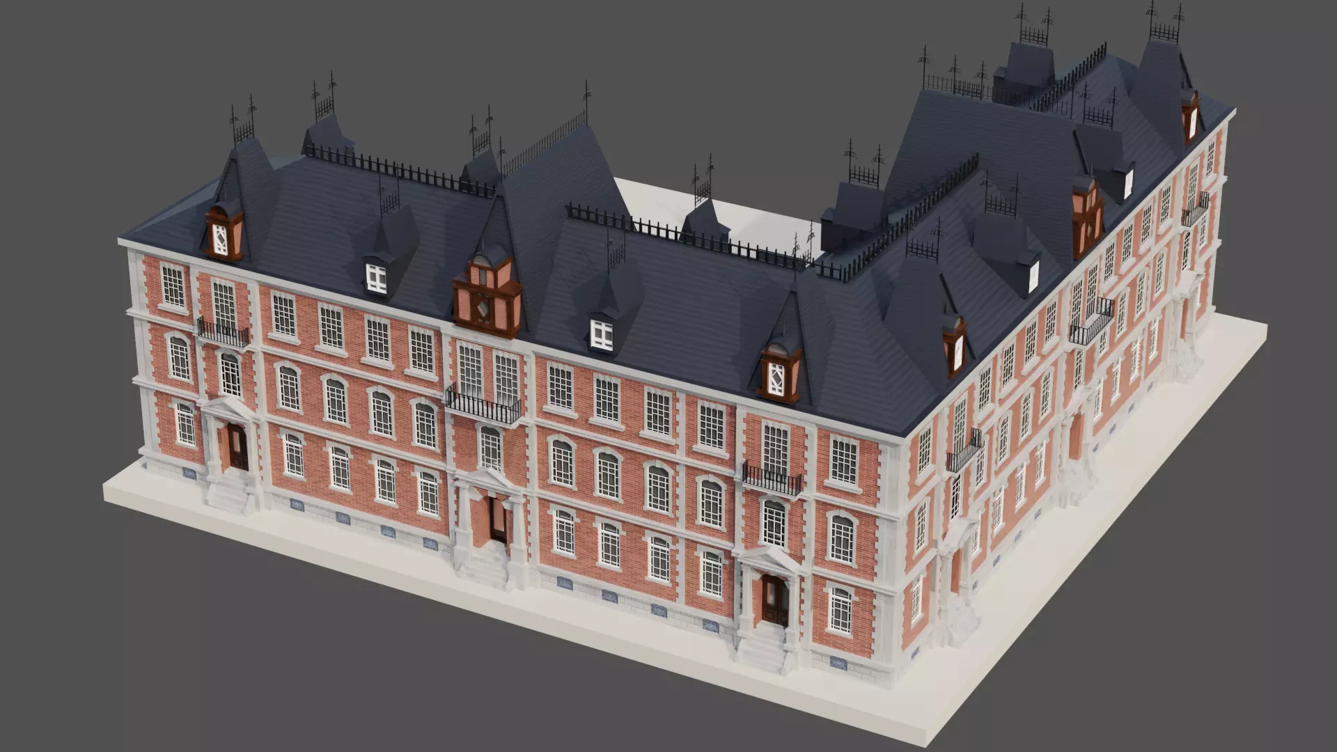 MITSUBISHI ICHIGOKAN MUSEUM Low-poly 3D model_3