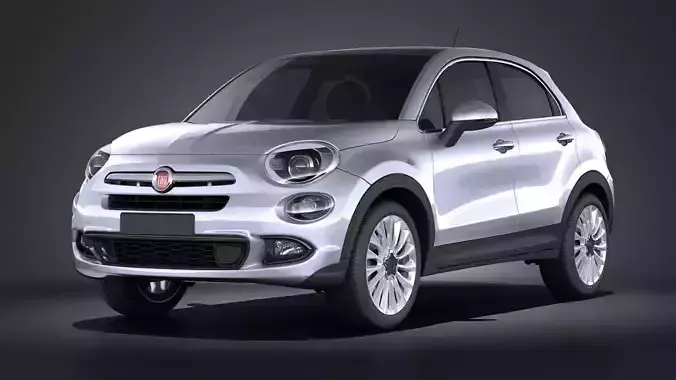 Fiat 500X 2015 VRAY 3D model