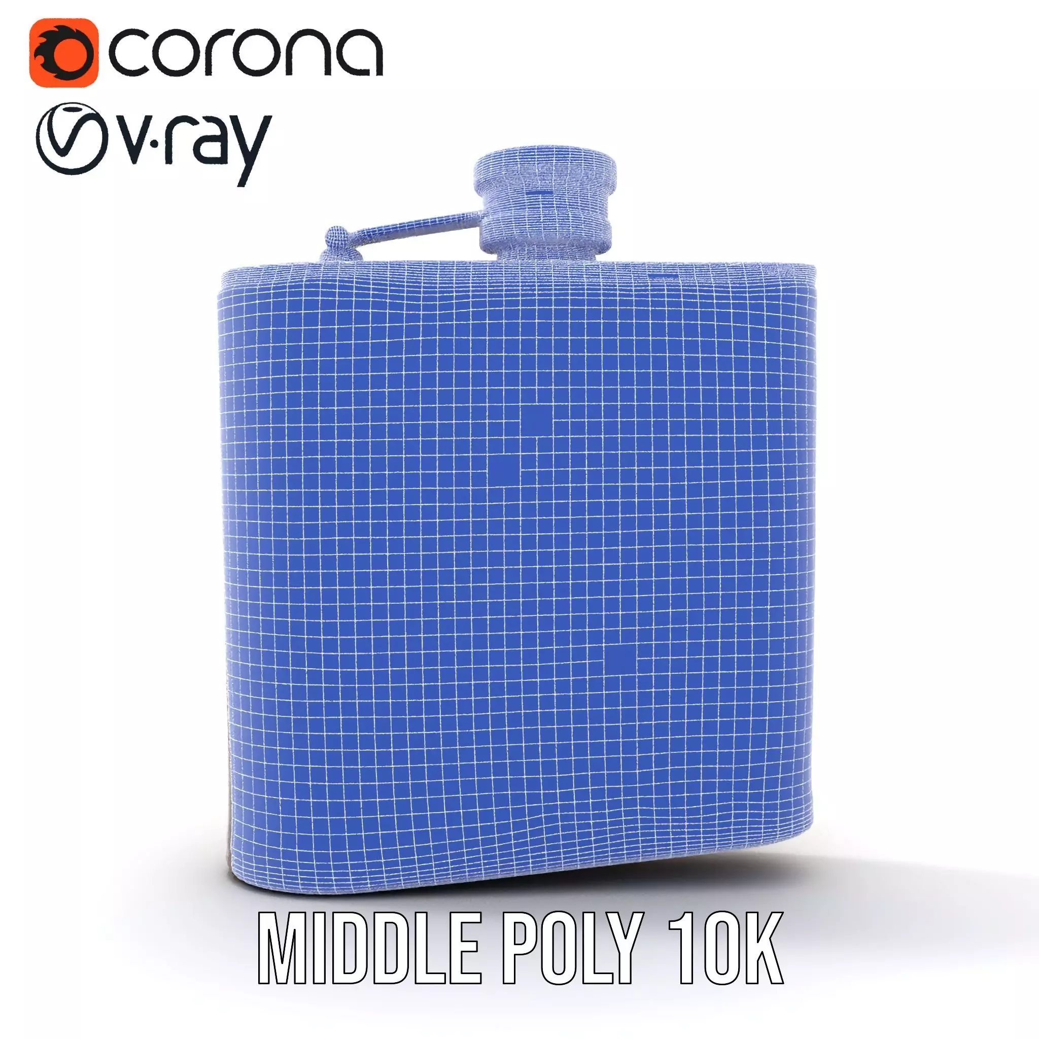 Engraved Leather Flask model pack Low-poly 3D model_26