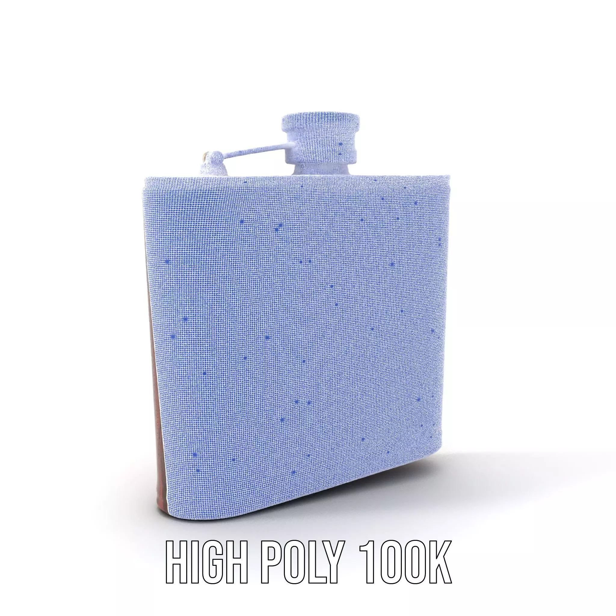Engraved Leather Flask model pack Low-poly 3D model_4