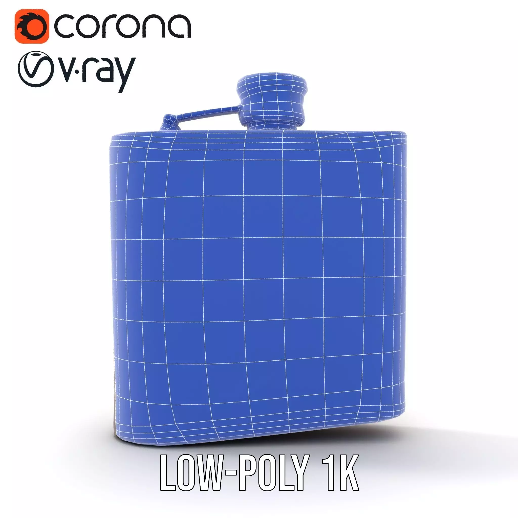 Engraved Leather Flask model pack Low-poly 3D model_30