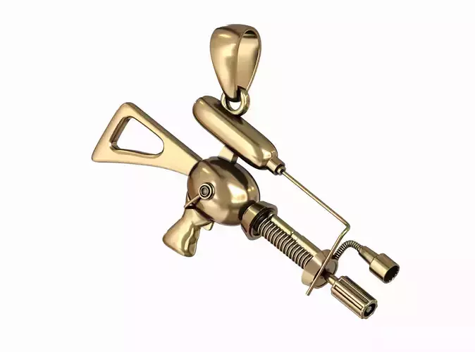 Extraterrestrial ray gun pendant 3D print model