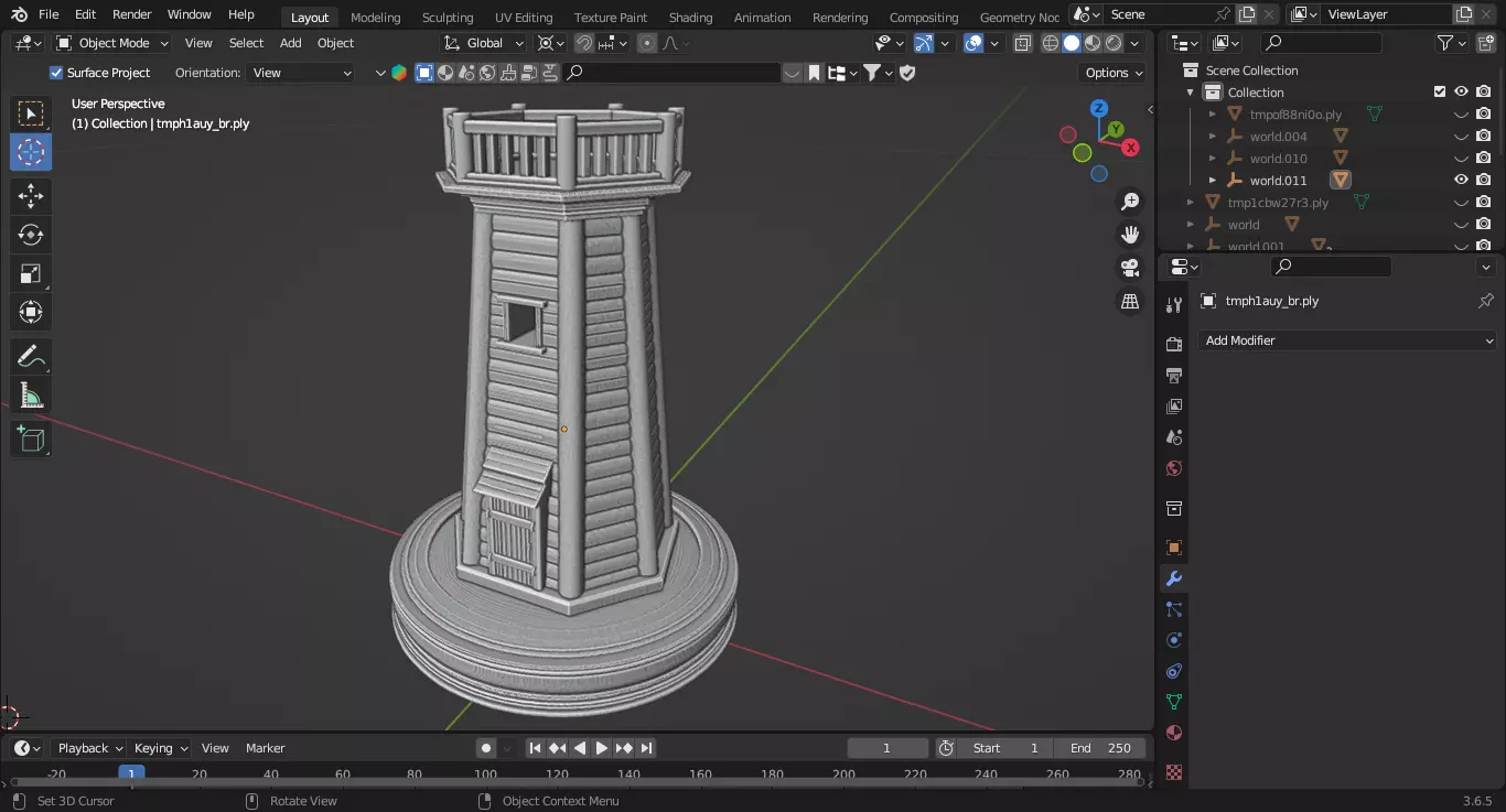 Old West American Fort Tower Rook Chess Piece 3D print model_1