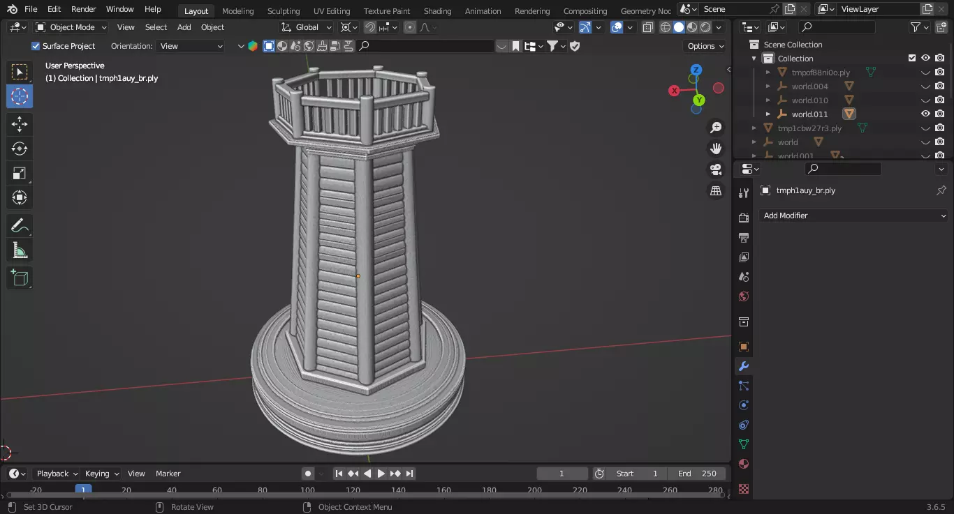 Old West American Fort Tower Rook Chess Piece 3D print model_5
