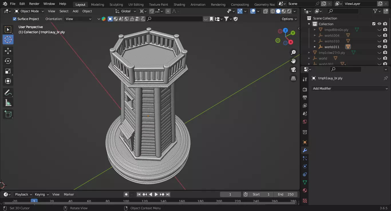 Old West American Fort Tower Rook Chess Piece 3D print model_4