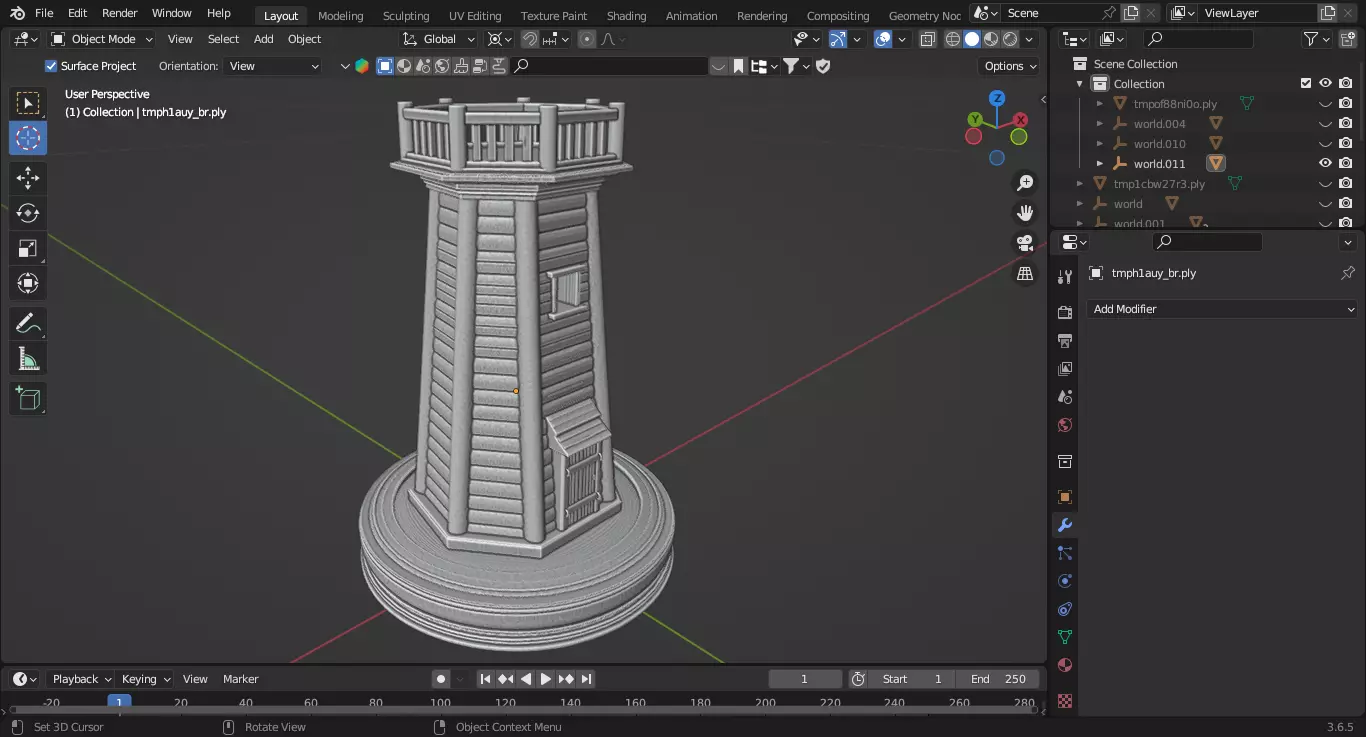 Old West American Fort Tower Rook Chess Piece 3D print model_3
