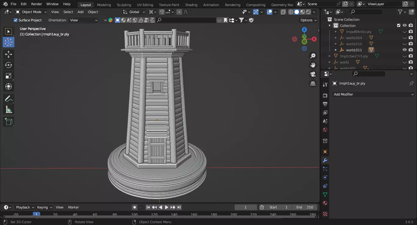 Old West American Fort Tower Rook Chess Piece 3D print model_2