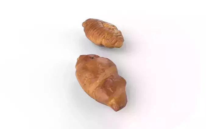 Croissant M08 Low-poly 3D model 5