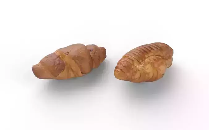 Croissant M08 Low-poly 3D model 6