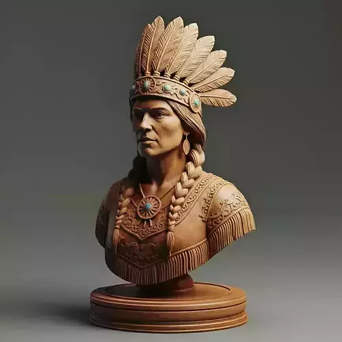 Native American Queen Chess Piece