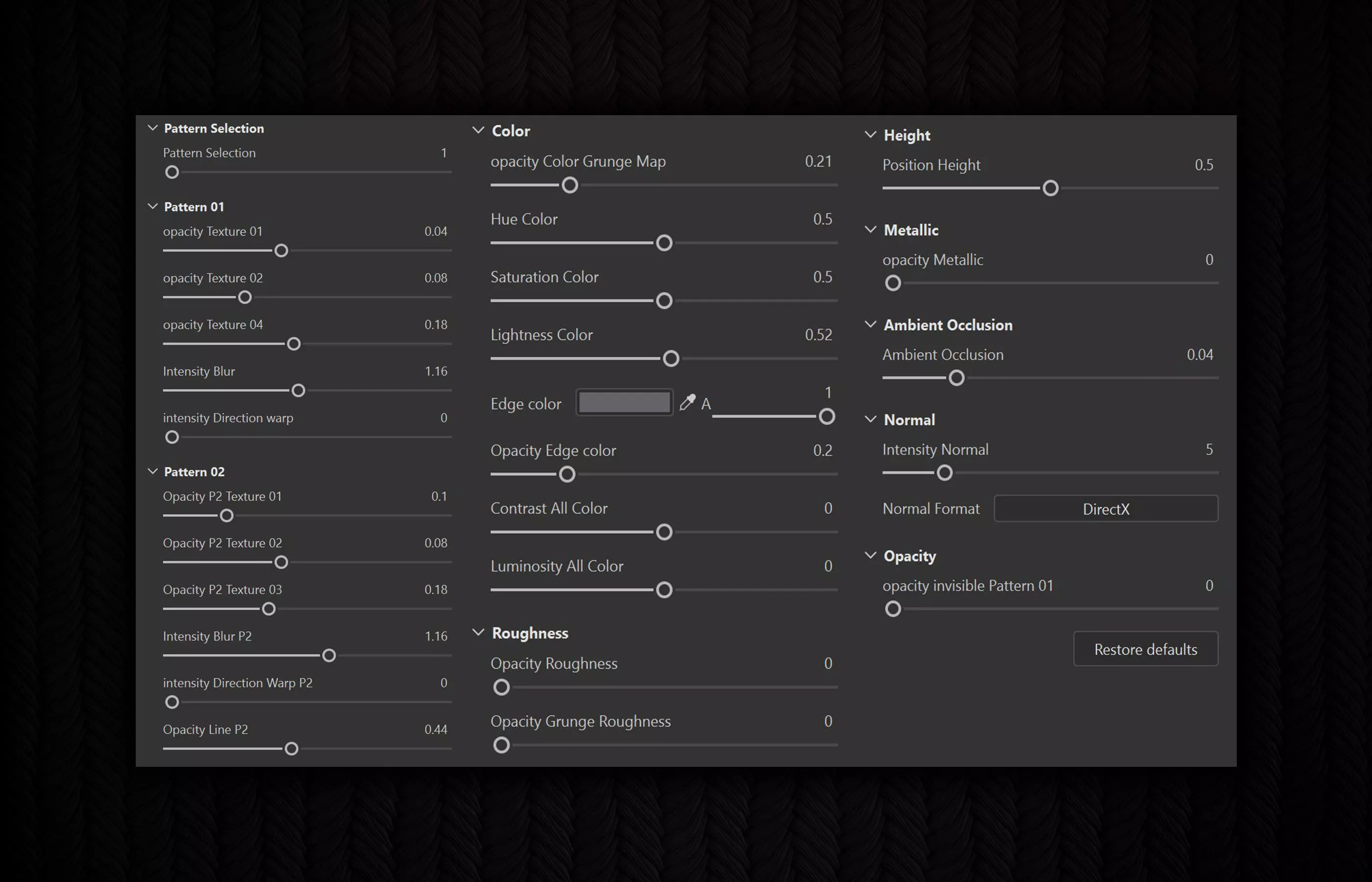 Fabric Katana-2 pattern - VOL 08 - SBsar - Maps Texture_2