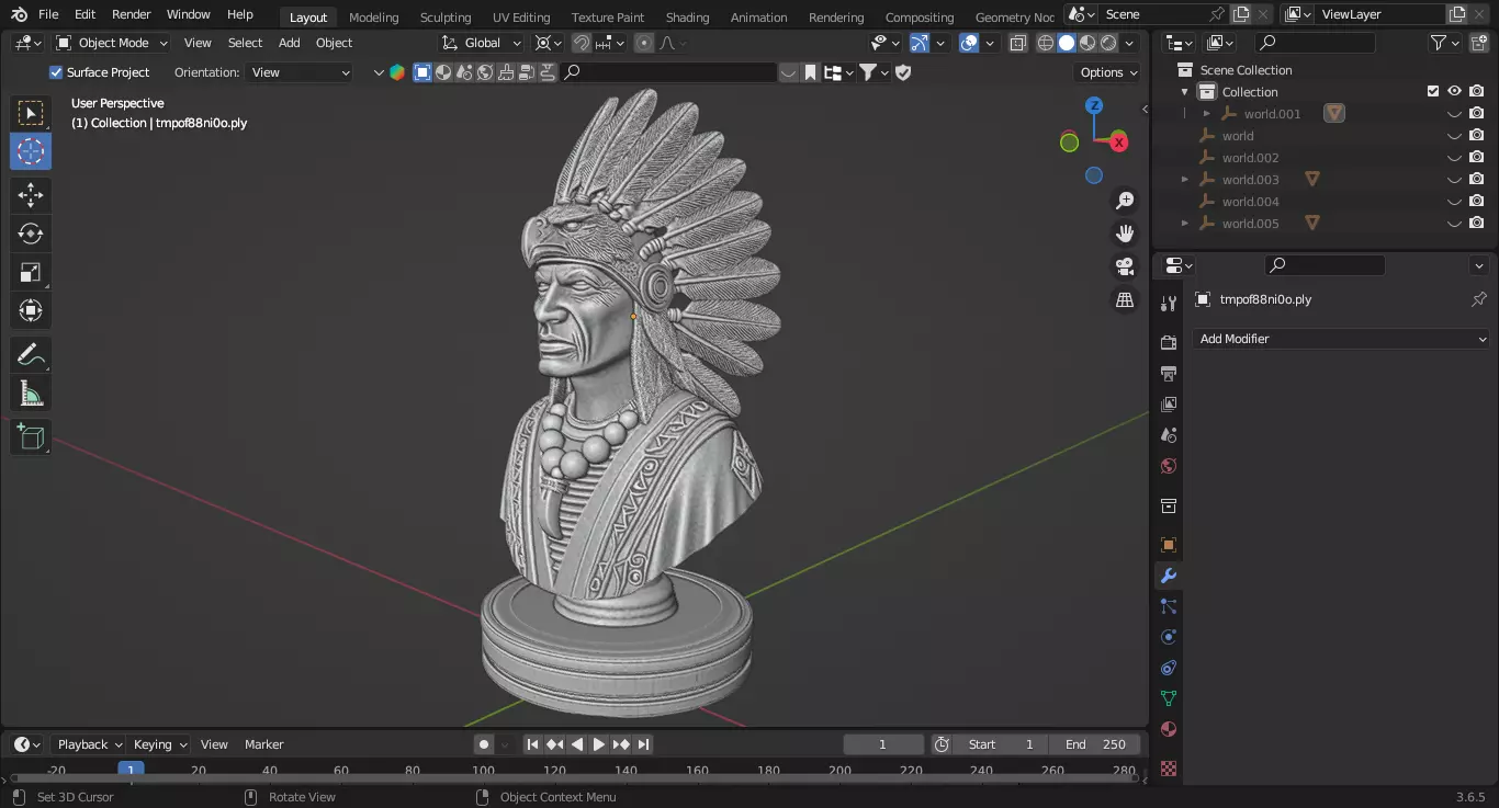 Medieval Native American Spiritual Leader Chess Piece 3D print model_1