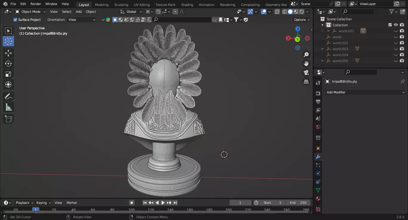Medieval Native American Spiritual Leader Chess Piece 3D print model_6
