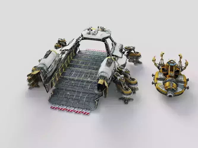 spaceship Future warships Low-poly 3D model spaceship Future warships Low-poly 3D model