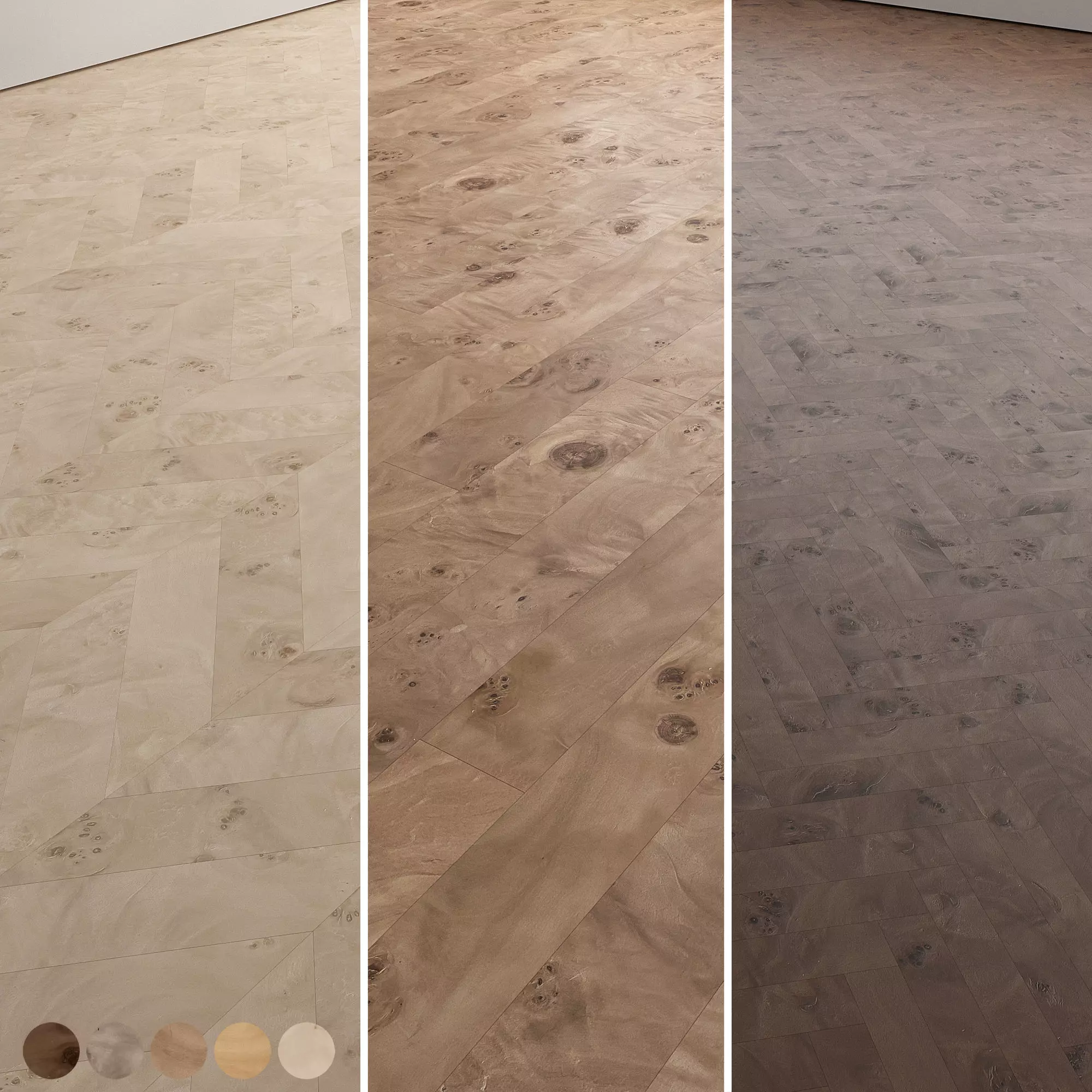 Birch Burl wood flooring and parquet Set 02 Texture_0