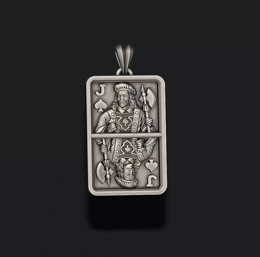 playing card Jack  pendants light pack 3D Model Collection_1