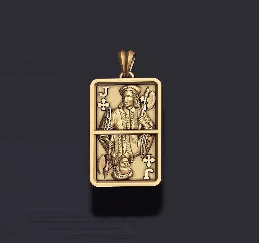 playing card Jack  pendants light pack 3D Model Collection_2