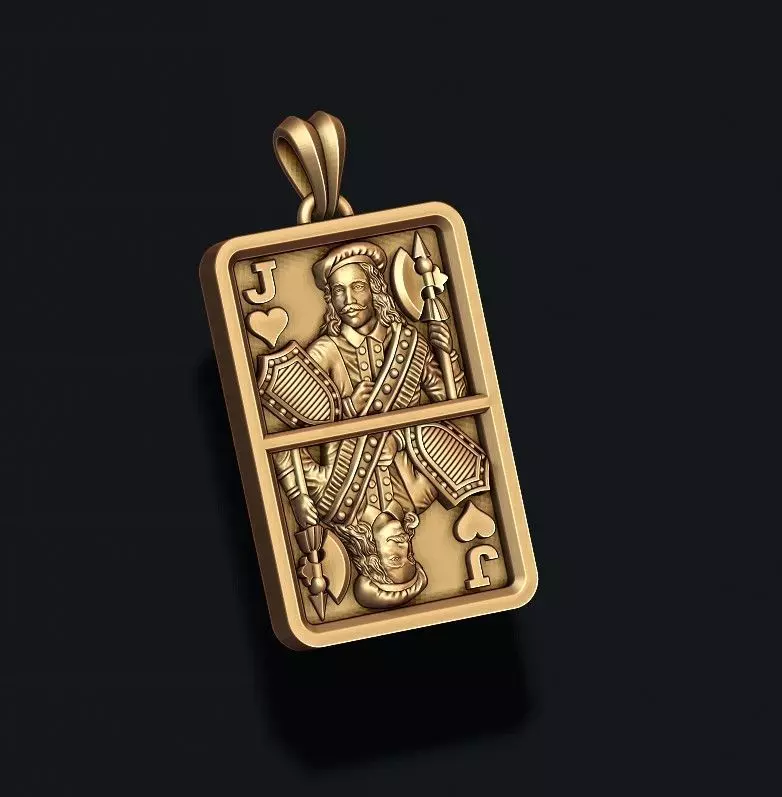 playing card Jack  pendants light pack 3D Model Collection_6