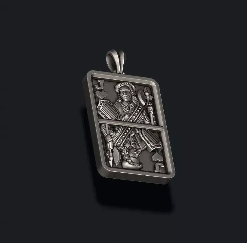 playing card Jack  pendants light pack 3D Model Collection_7