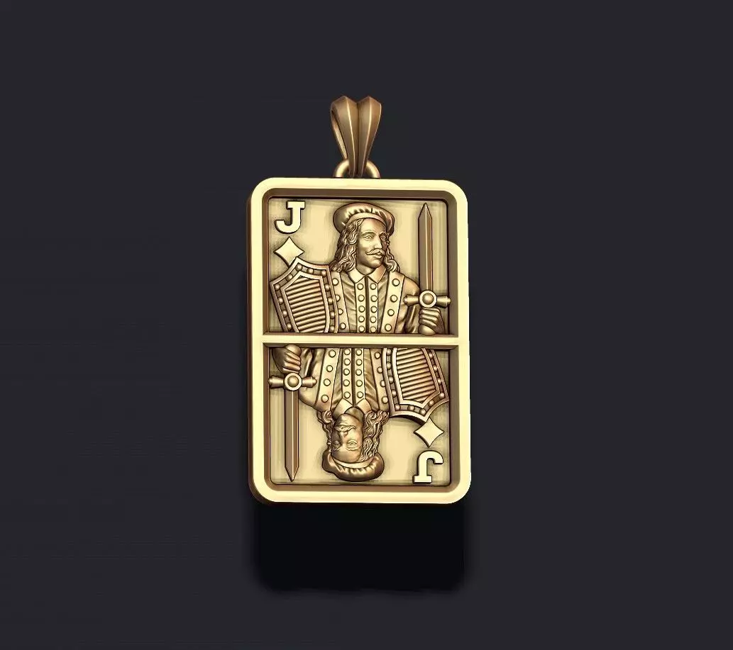 playing card Jack  pendants light pack 3D Model Collection_4
