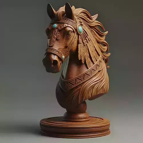 Native American Knight Chess Piece